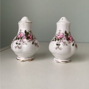 EUC vintage Royal Albert bone China salt and pepper shakers